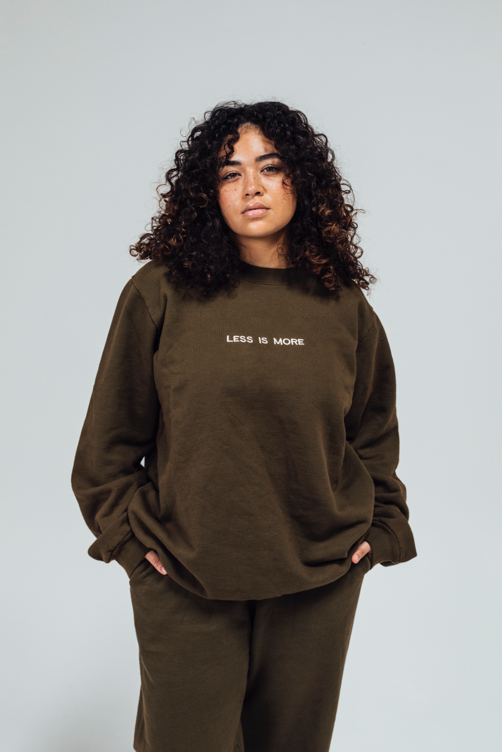 Less Is More Crew in Olive