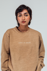 Less Is More Crew in Tan